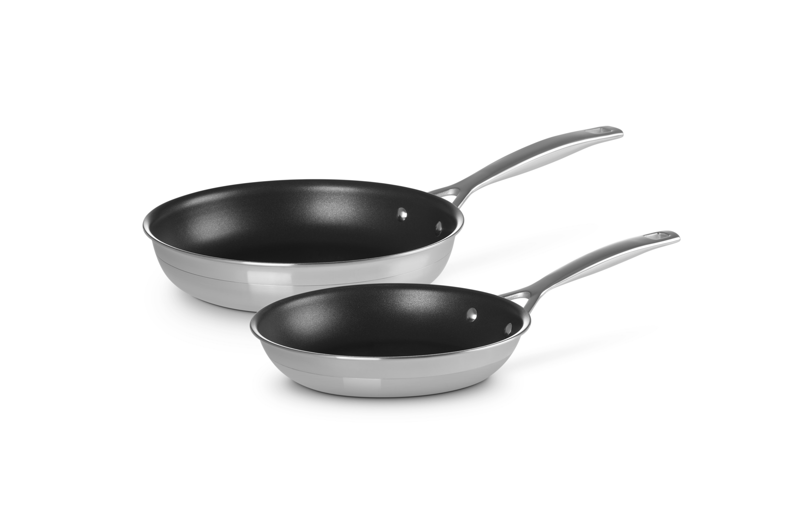 3-ply Stainless Steel Non-Stick 2-piece Frying Pan Set