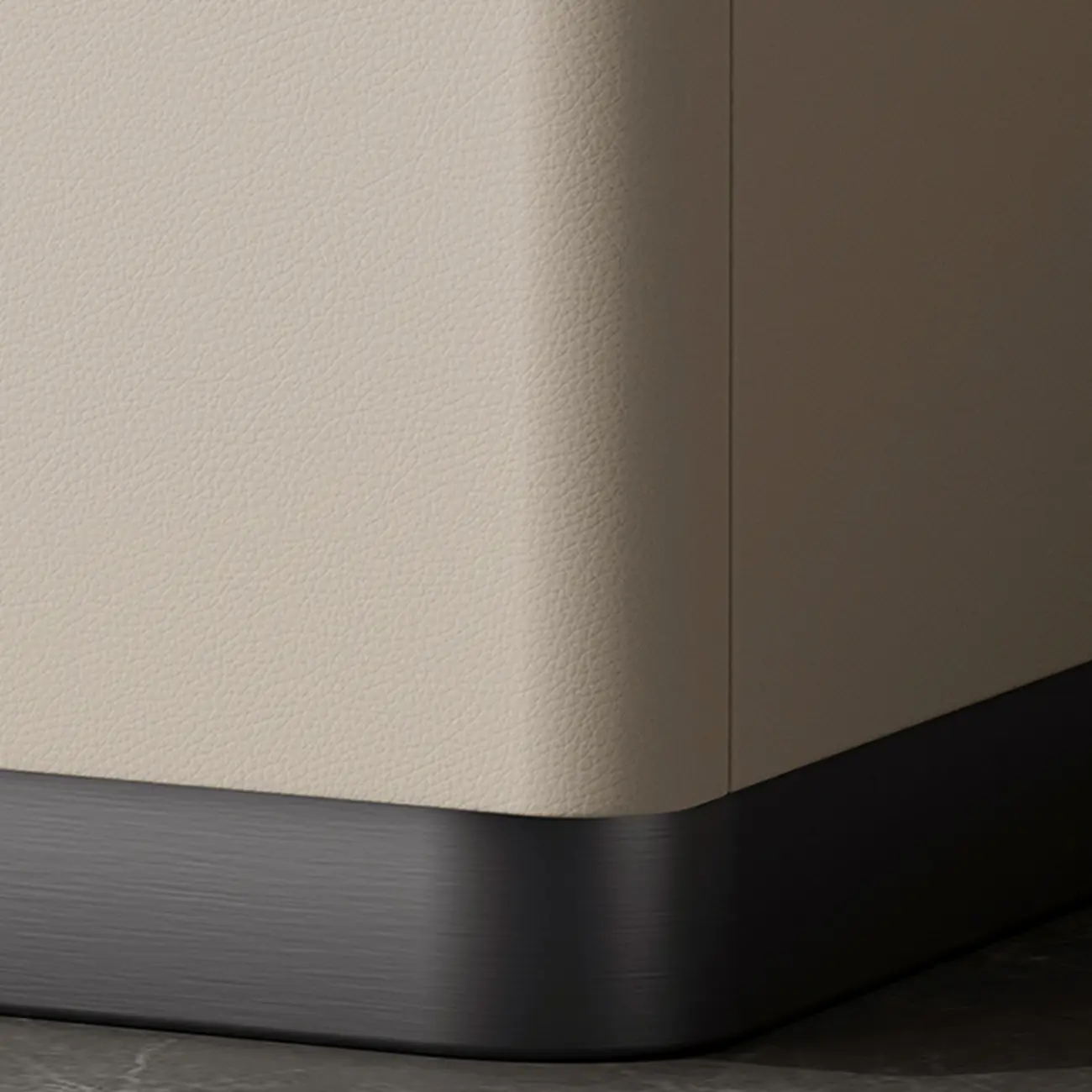 Modern Wooden Bedside Cabinet with Dual Drawers in Cream