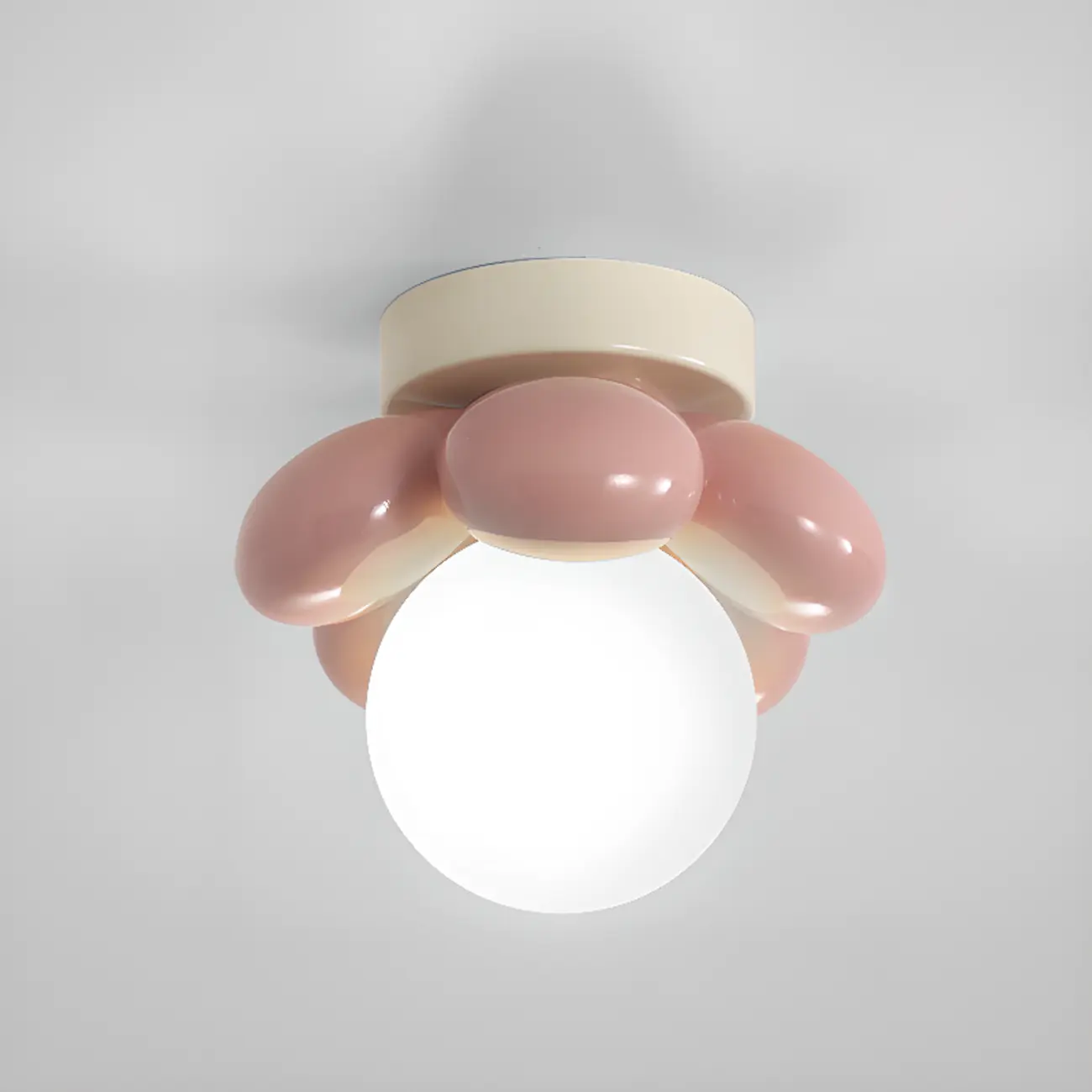 Modern Mini LED Semi-Flush Ceiling Light in Flower Shape