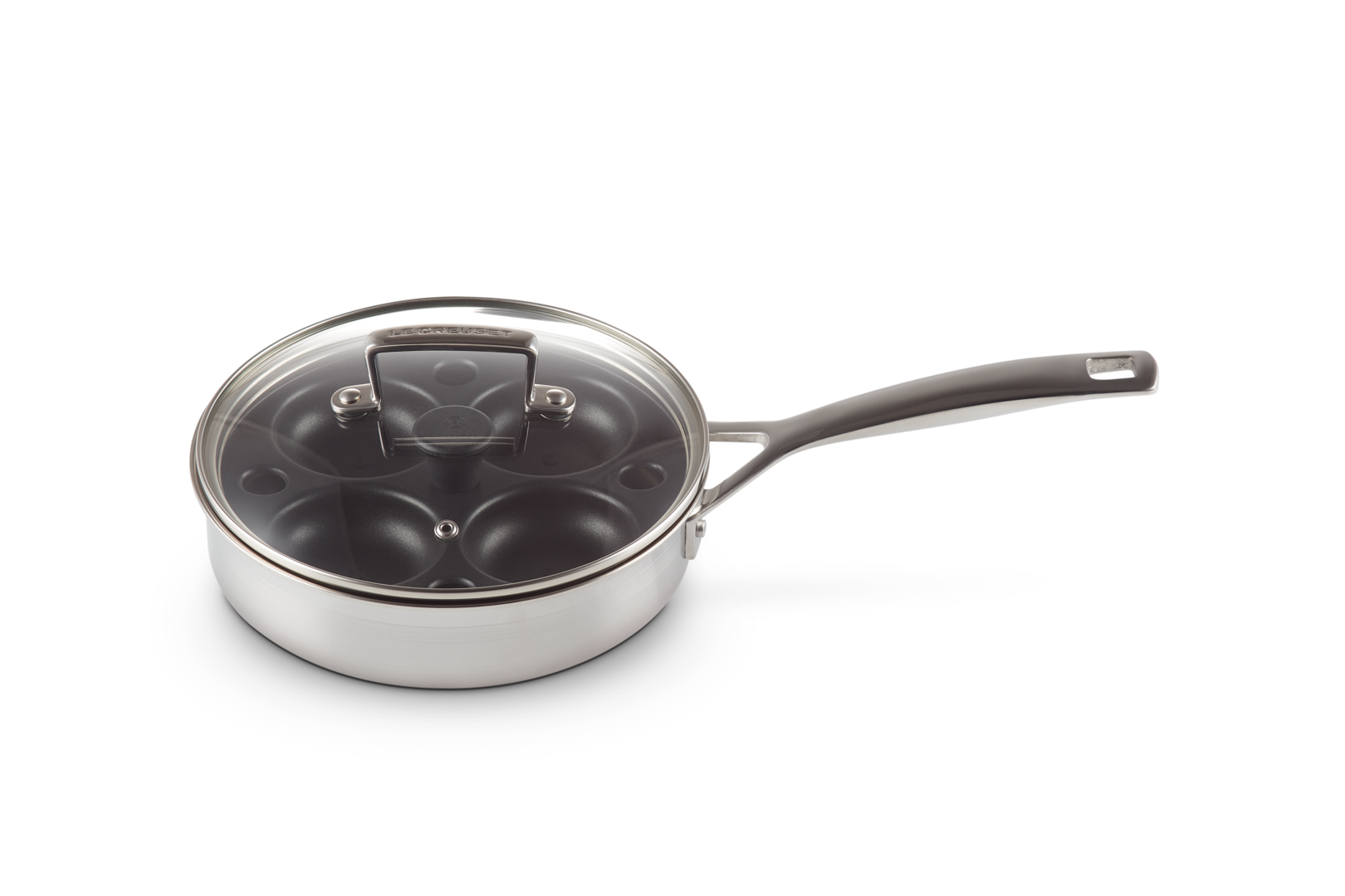 3-ply Stainless Steel Uncoated Sauté Pan with Poaching Insert