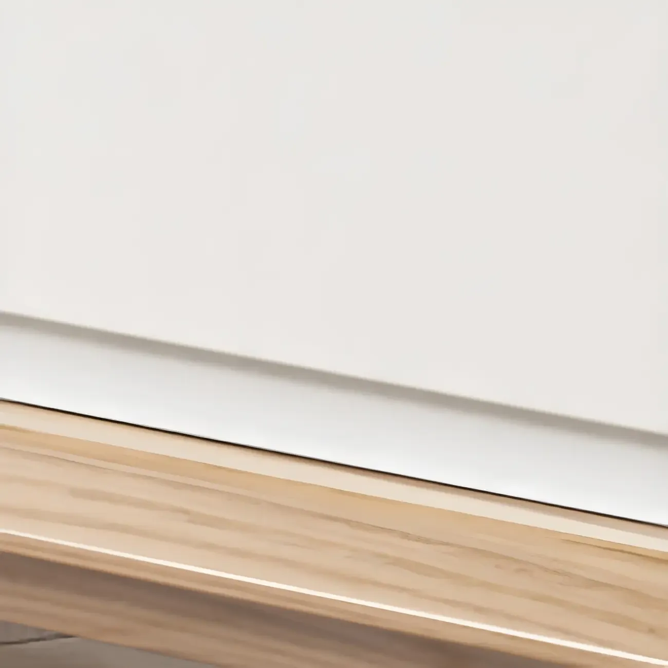 79 Natural Wood Long Floating TV Stand with Drawers