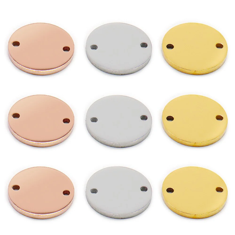 HULIANFU Wholesale 100pcs Personalized Cat Dog Tag Stainless Steel BlanK Engraved ID Tags For Dog Collar Anti-Lost Round Pet Nameplate - Deanwangkt