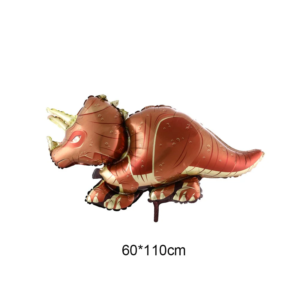HULIANFU Large 4D Walking Dinosaur Foil Balloons Jungle Animal Boys Birthday Party Decors Jurassic  Standind Dragon Kids Toys Air Globos - Deanwangkt