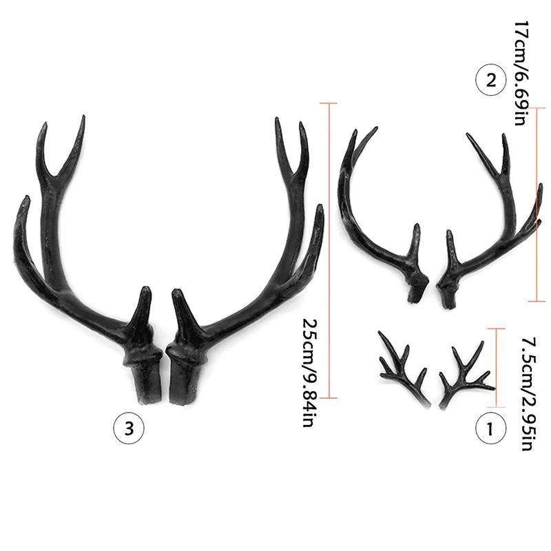 HULIANFU 2026  2018 Hot Simulation Black Antler Headdress DIY Accessories Material Headband Cute Christmas Decoration Photo Photography Props - Deanwangkt