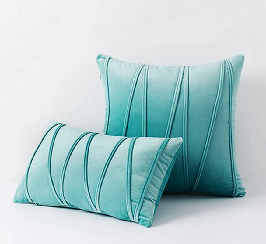 HULIANFU Inyahome New Art Velvet Yellow Blue Pink Solid Color Cushion Cover Pillow Cover Pillow Case Home Decorative Sofa Throw Decor - Deanwangkt
