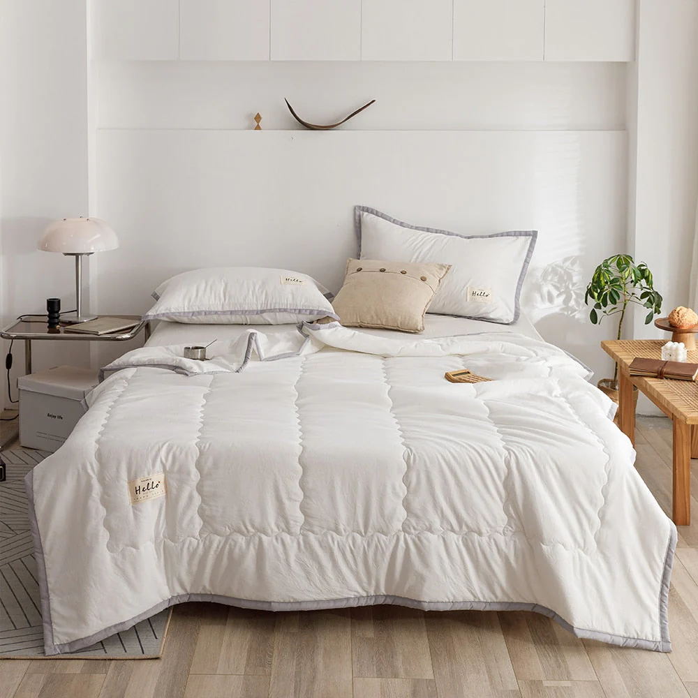 HULIANFU   YanYangTian Summer bedspread quilted blankets Air conditioning quilt bed linen for single bed Couple bed quilt 150 Single duvet - Deanwangkt