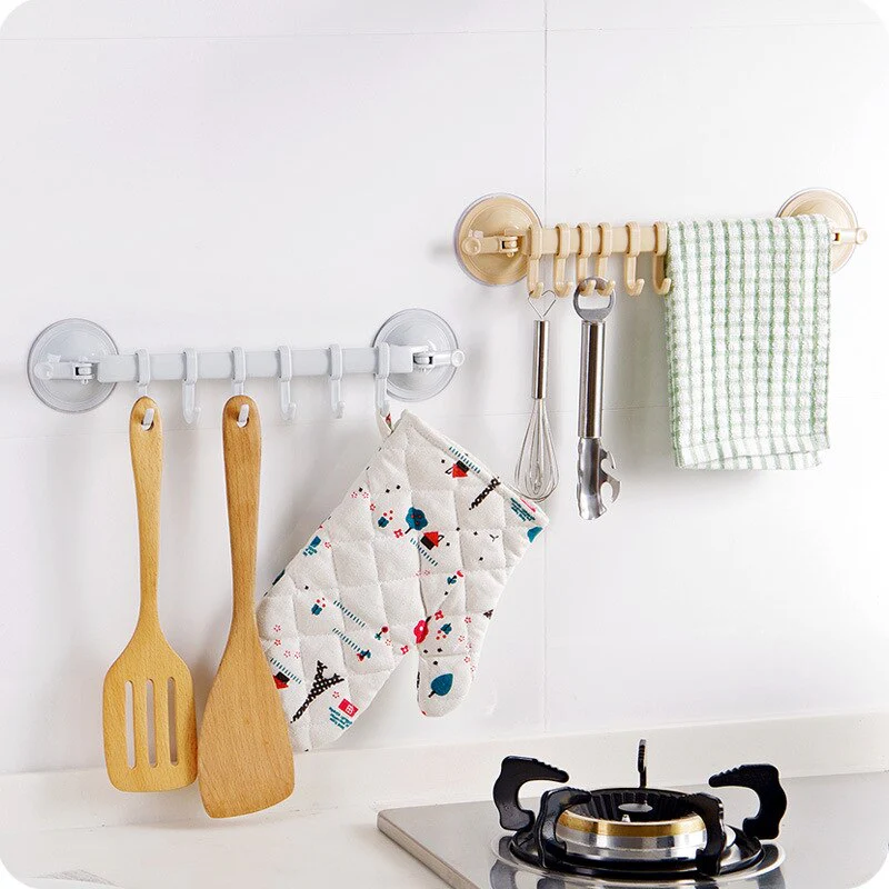 HULIANFU Suction Wall Hanging Stand Hook Kitchen Bathroom Hanger Supper Power Vacuum Sucker Suction Hooks Adjustable -35 - Deanwangkt