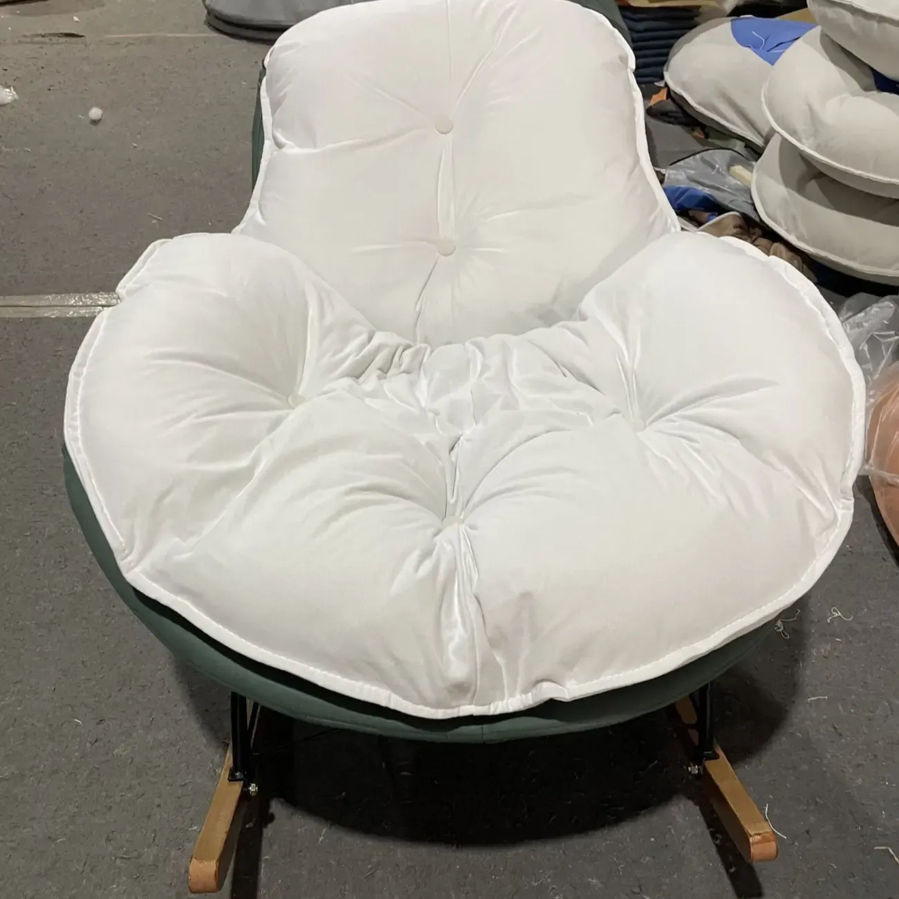 Upholstered Flared Arm Rocking Chair with Optional Ottoman