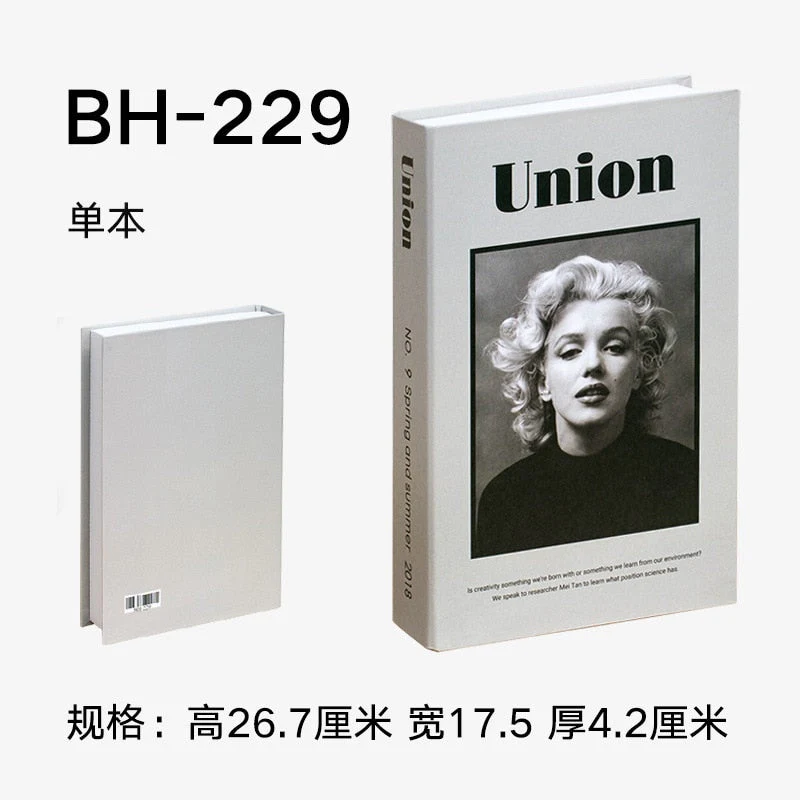 HULIANFU Ins Fashion Fake Books for Decoration Home Decor Coffee Table Book Simulation Prop Book Model Hotel Room Unopenable Box Book - Deanwangkt