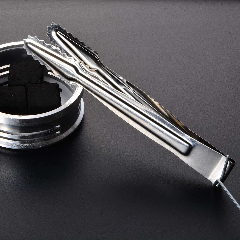 HULIANFU Metal Shisha Hookah Charcoal Tongs Tweezers Tobacco Tongs Water Pipe Sheesha Chicha Narguile Charcoal Tongs Shisha Hookah Tool - Deanwangkt