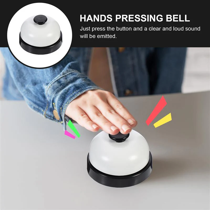 HULIANFU Stainless Steel Hand Pressing Service Bell Answer Bell Reception Desk Bell Ring Table Pet Bell For Restaurant Kitchen Bar - Deanwangkt
