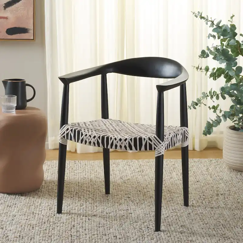 Trix Bandelier Black Dining Arm Chair - 24.8 x 18.9 x 30.7 - 25W x 19D x 31H