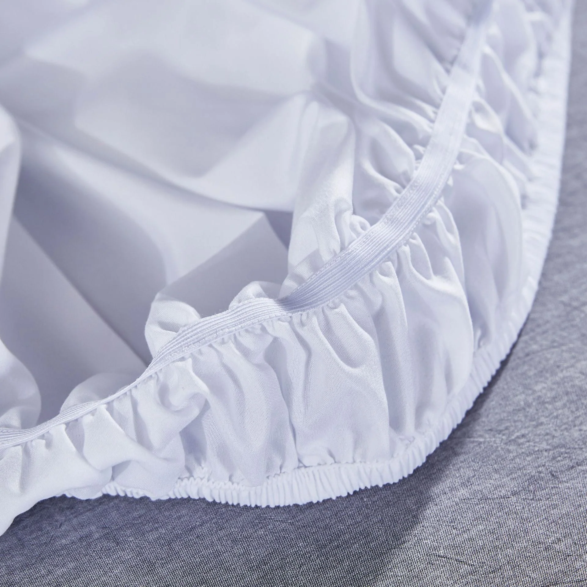 HULIANFU Pleated Bed Skirt Single and Double Dustproof  Cover Surrounding ding Plain Elastic Band  Apron - Deanwangkt