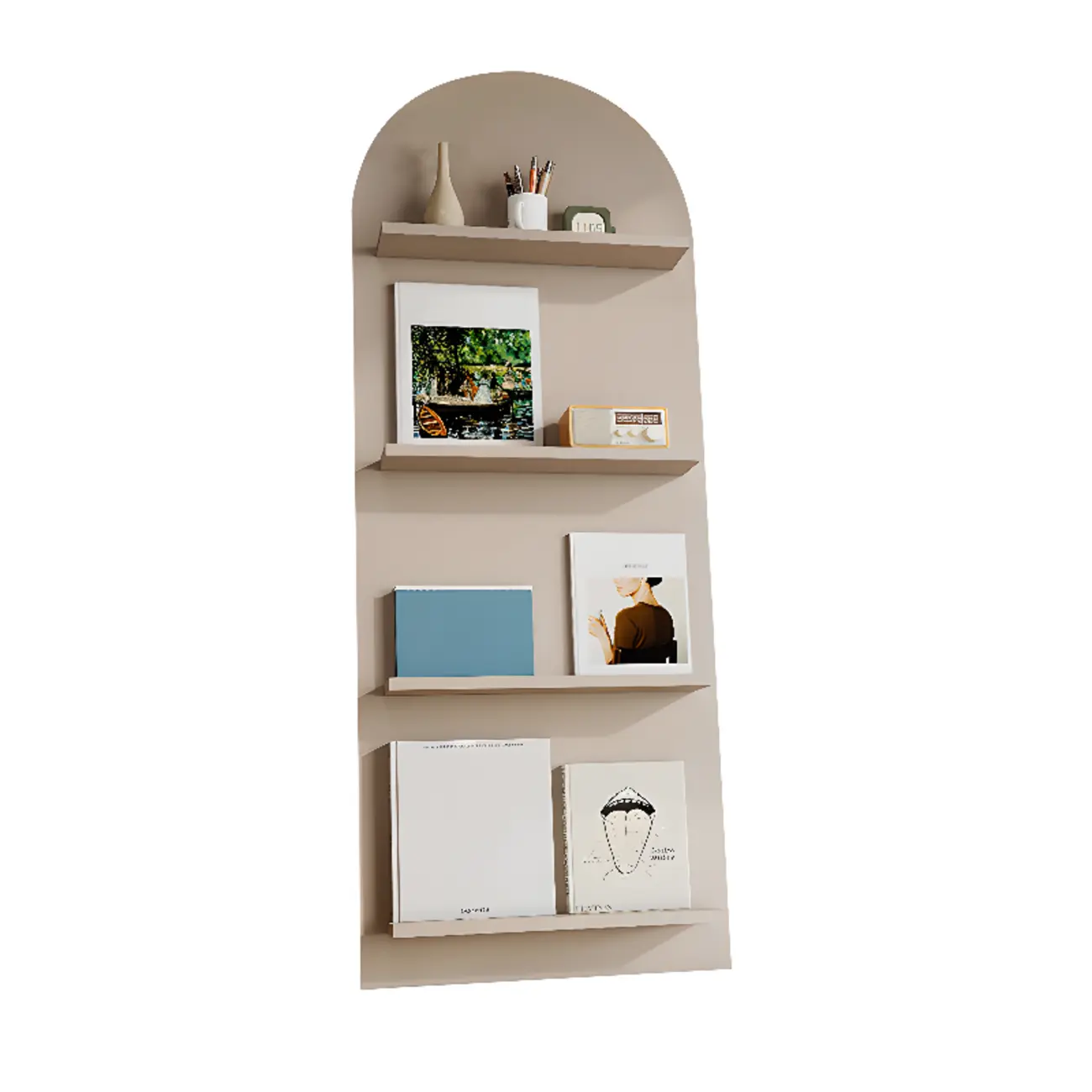 Scandinavian Solid Wood 4-Tier Ladder Bookcase