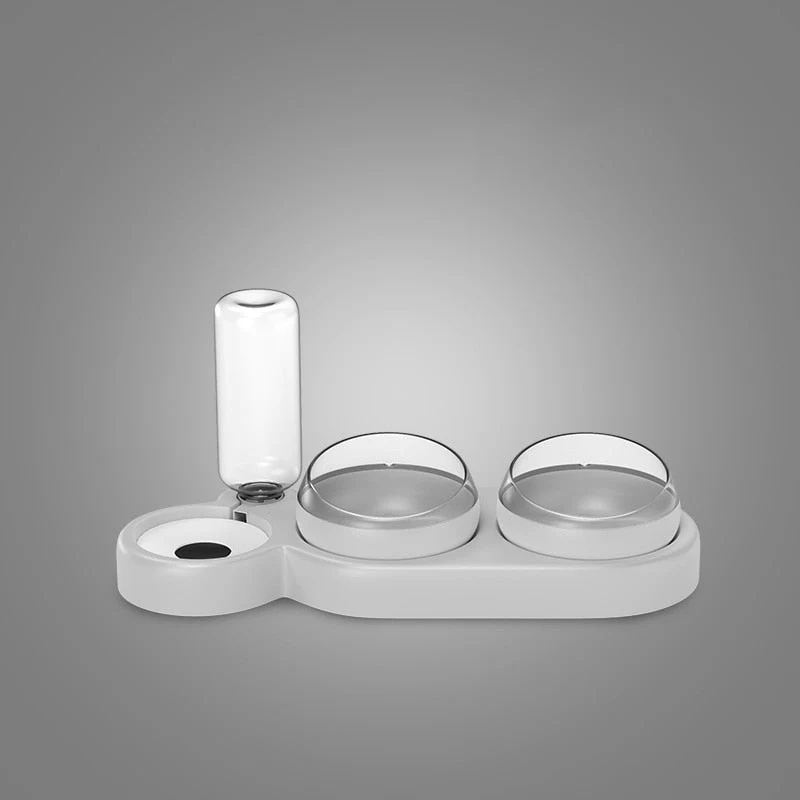 HULIANFU Pet Cat Bowl Automatic Feeder Dog Cat Food Bowl With Water Fountain Double Bowl Drinking Raised Stand Dish Bowls For Cats - Deanwangkt