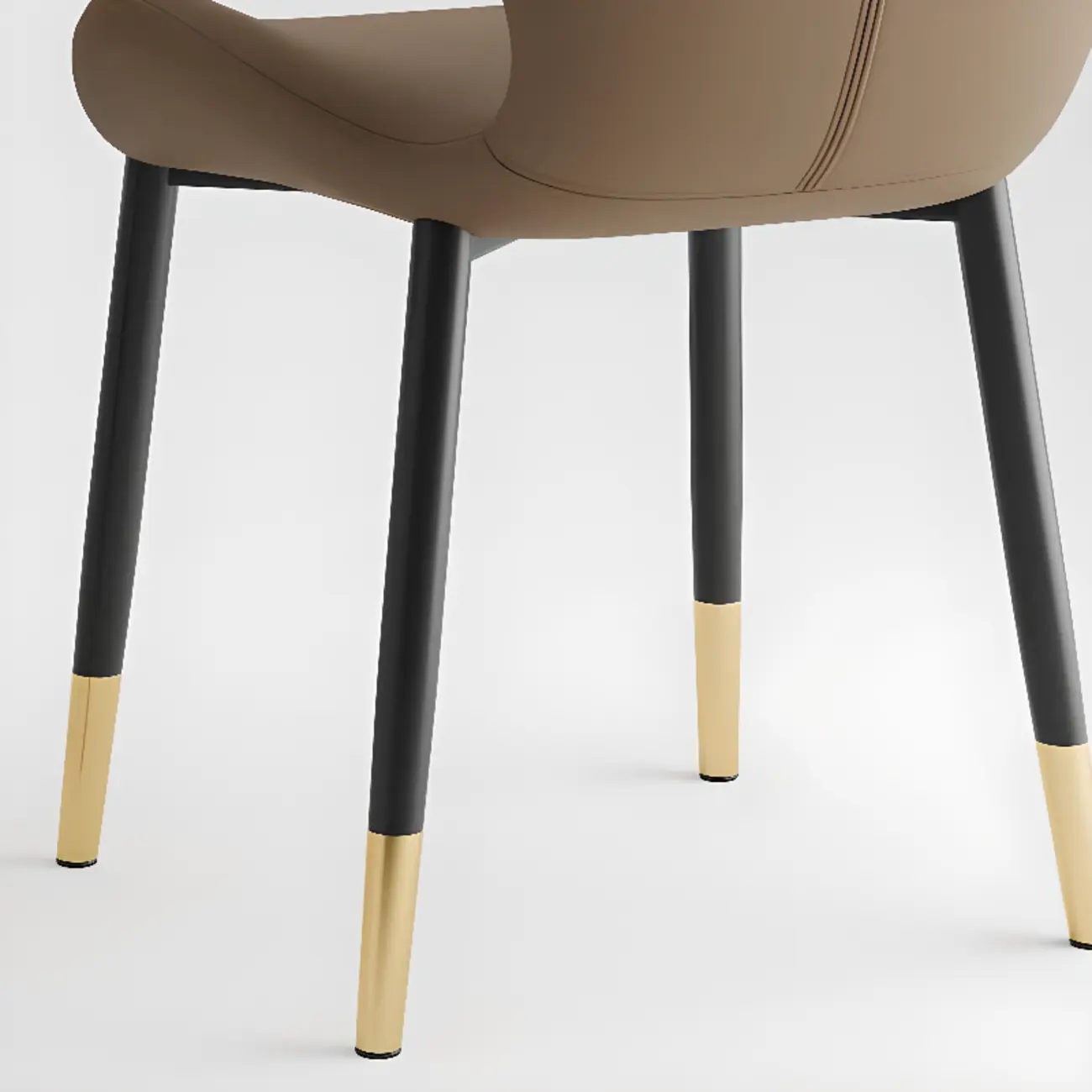 Modern Wingback Faux Leather Upholstered Dining Chair