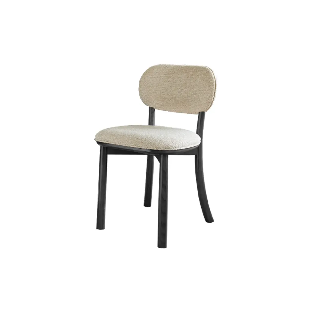 Modern Armless Upholstered Solid Wood Dining Chair