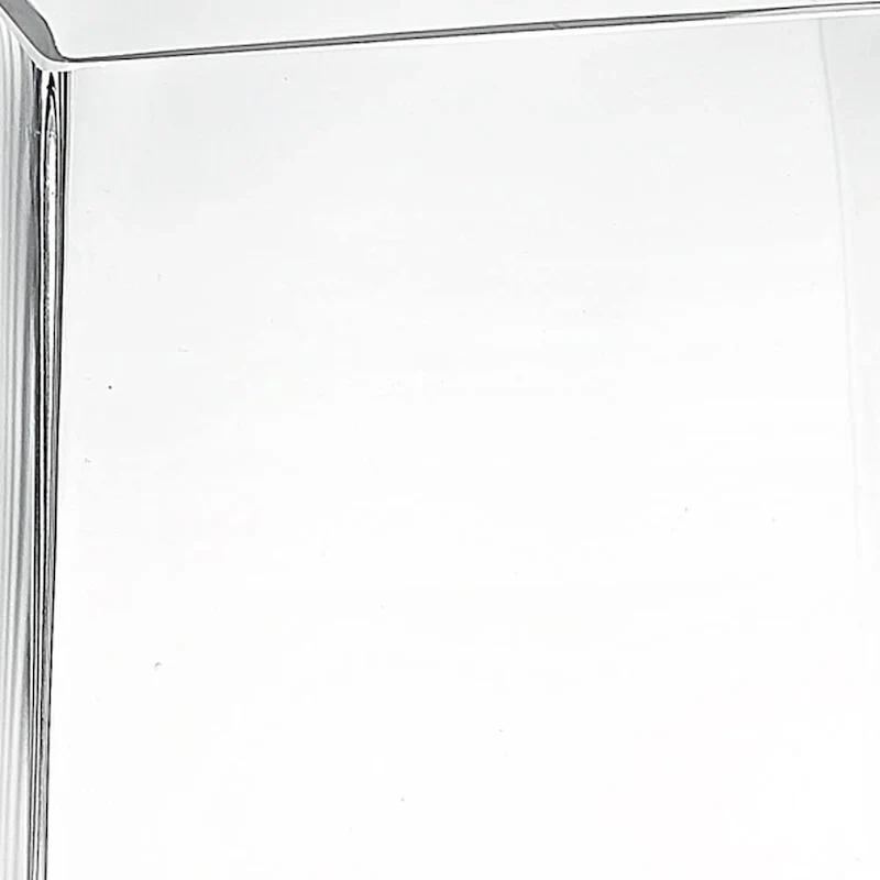 HomeRoots 10  Clear Crystal Glass Rectangular Table Vase