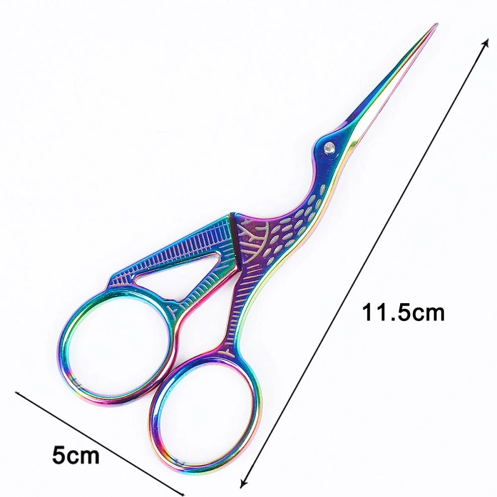 HULIANFU Vintage Stainless Steel Tailor Yarn Trim Cut cross stitch Scissor fabric Needlework Embroidery Thread knitting tool Sewing Tool - Deanwangkt