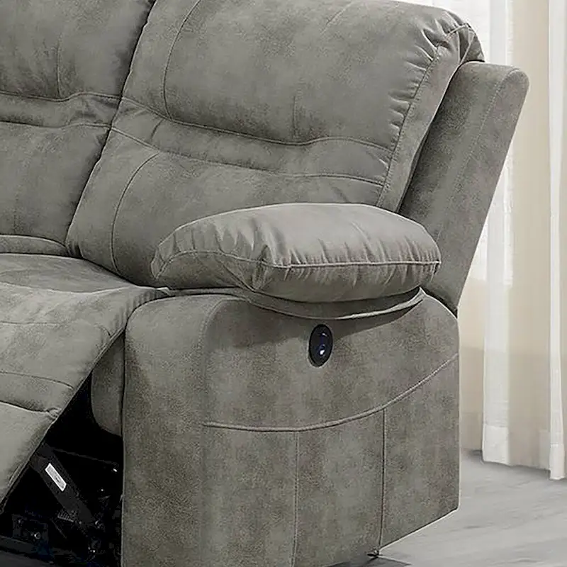 Breathable Leatherette Power Sofa