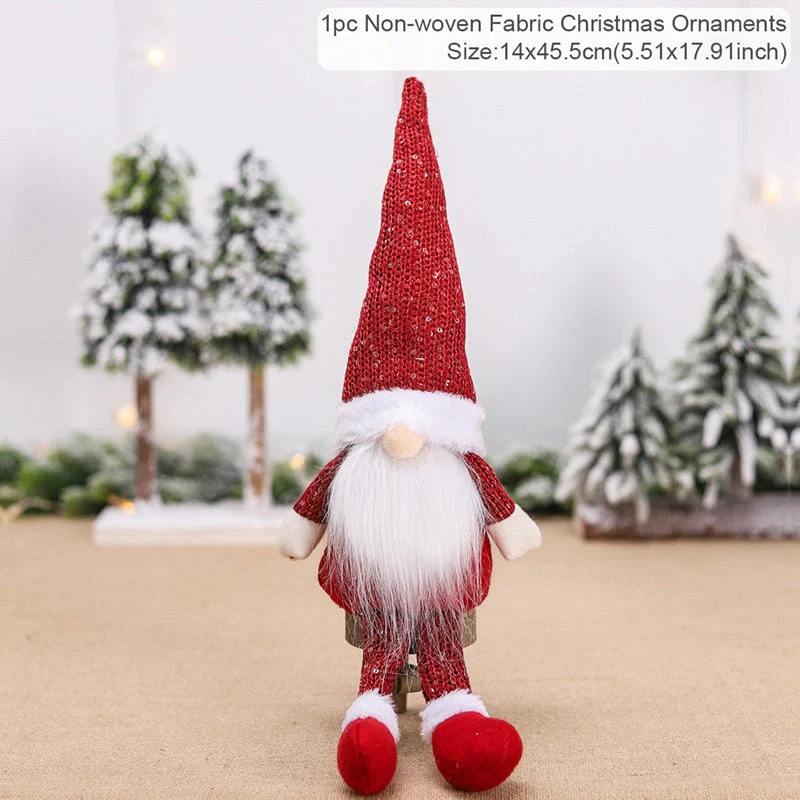 HULIANFU Santa Claus Christmas Doll Merry Christmas Decorations for Home Elk Christmas Ornaments Xmas Tree Decor  Navidad Natal Gifts - Deanwangkt