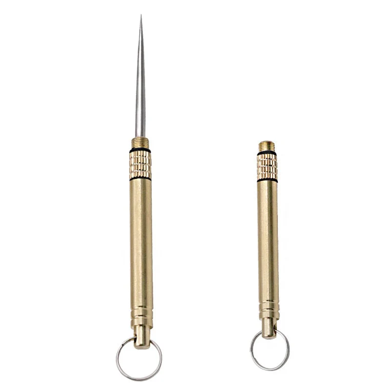 HULIANFU Titanium Outdoor Edc Portable Multifunctional Toothpick Bottle Fruit Fork Camping Tool Toothpick Tube Stronger Than Dental Floss - Deanwangkt