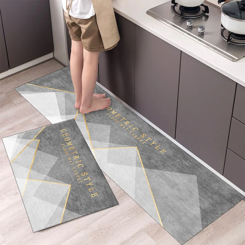 HULIANFU New Hot Sale Kitchen Floor Mat Tableware Pattern Entrance Doormat Bathroom Door Floormat Parlor Anti-slip Antifouling Long Rugs - Deanwangkt