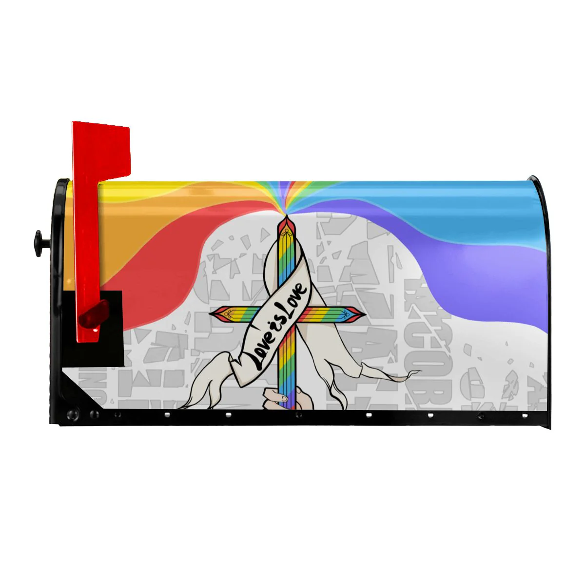 HULIANFU Rainbow Lucky Cute Cat Chinese Panda Magnetic Waterproof Sunscreen American Standard&Large Size Mailbox Protective Covers - Deanwangkt