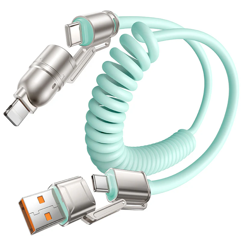 MAGIC JOHN 4-IN-1 Coiled Multi-Charging Cable