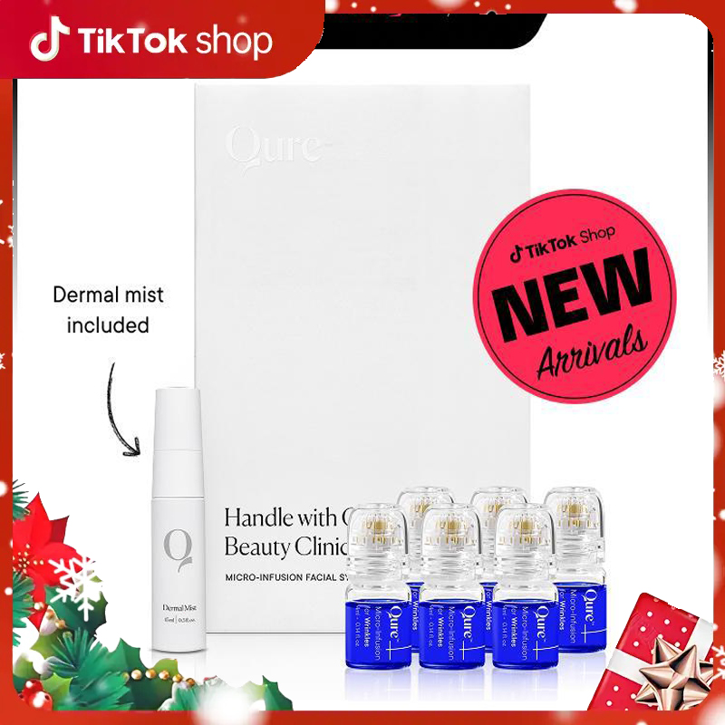 Qure Micro-Infusion System for Face, Facial Serum for All Skin Types - 3 Month Bundle (For Wrinkles)