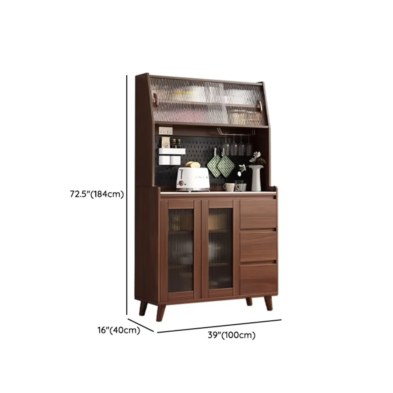 Modern Slab Stone Countertop Kitchen Sideboard