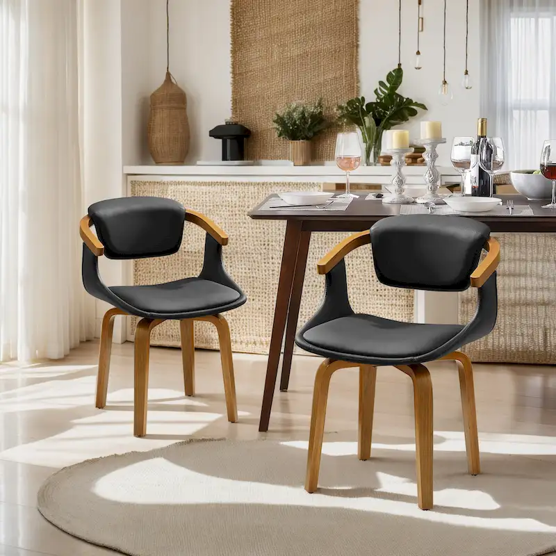 Mid-century Modern Swivel Dining Chair (Set of 2)
