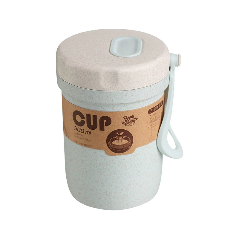 HULIANFU TUUTH Microwave Lunch Box Wheat Straw Bento Box 750ML BPA Free Food Storage Container with Soup Cup - Deanwangkt