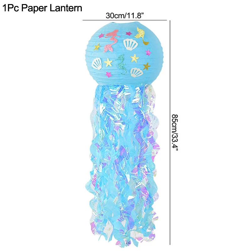 HULIANFU Little Mermaid Party Balloons 32inch Number Foil Balloon Kids Birthday Party Decoration Supplies Baby Shower Decor Helium Globos - Deanwangkt