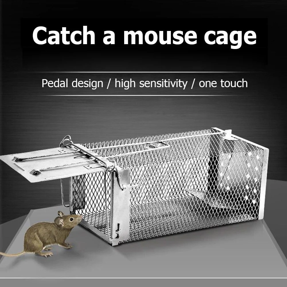 HULIANFU Reusable Mouse Trap Cage Metal Mice Rodent Rats Catcher Pest Control Products Garden Outdoor Household Gadgets - Deanwangkt