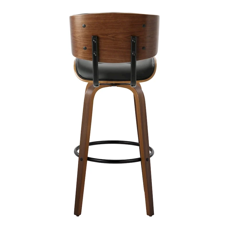 Carson Carrington Leksand 30 Fixed-Height Bar Stool with Bent Wood Legs (Set of 2)