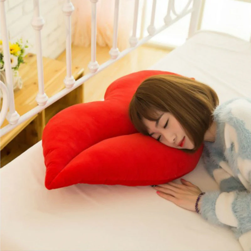 HULIANFU Sexy Red Lips Big Lips pillow Cushion Lovely Creative New plush Toys Festival gift Cute pillow - Deanwangkt