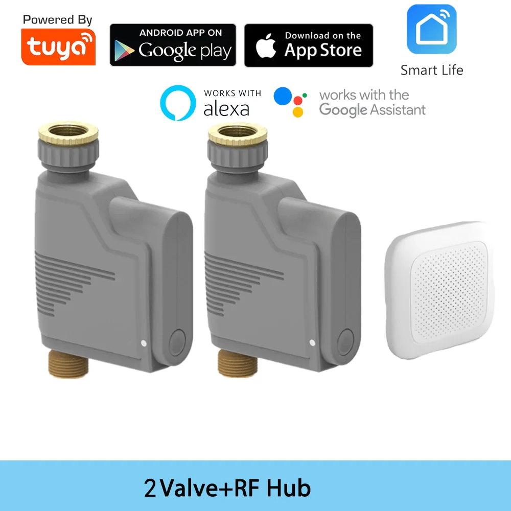 HULIANFU New Tuya Water Flow Monitor WIFI Smart Sprinkler Timer Wireless Water Saving Valve Remote Control Waterting Timer Alexa Google - Deanwangkt
