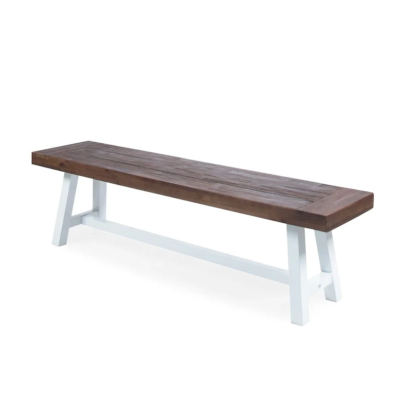 Jubilee Farmhouse Rectangle Acacia Wood Picnic Dining Bench by Christopher Knight Home