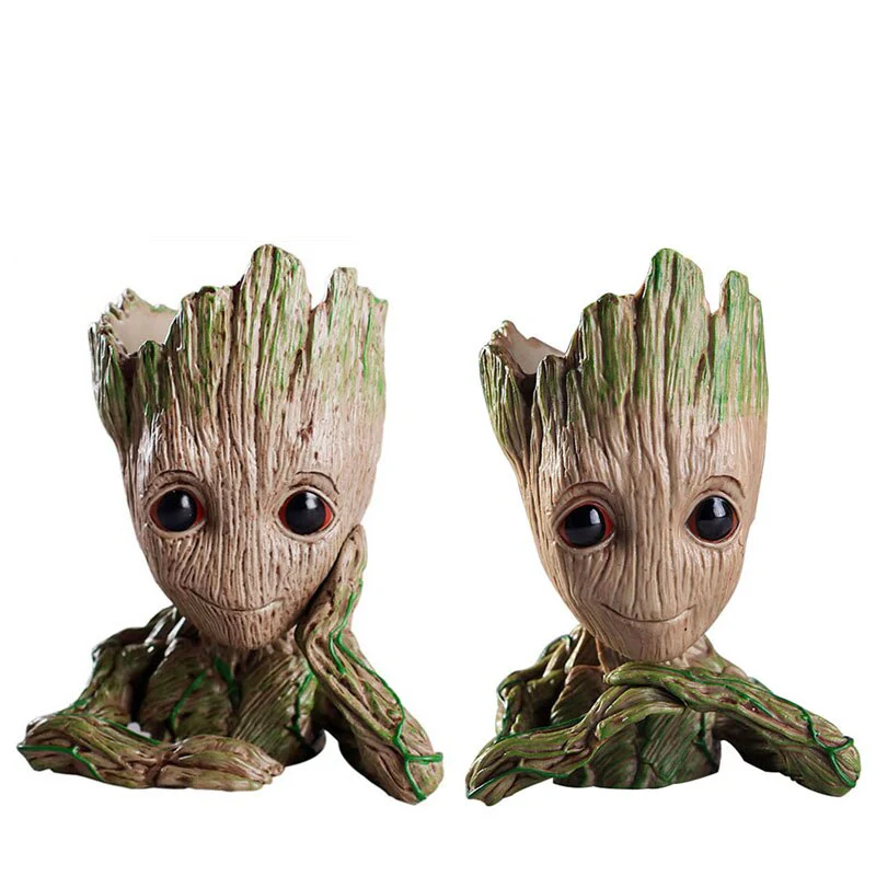 HULIANFU Strongwell Home Decoration Flower Vase Miniature Model Succulent Flower Pots Desktop Display Figurines Baby Groot Artware Gifts - Deanwangkt