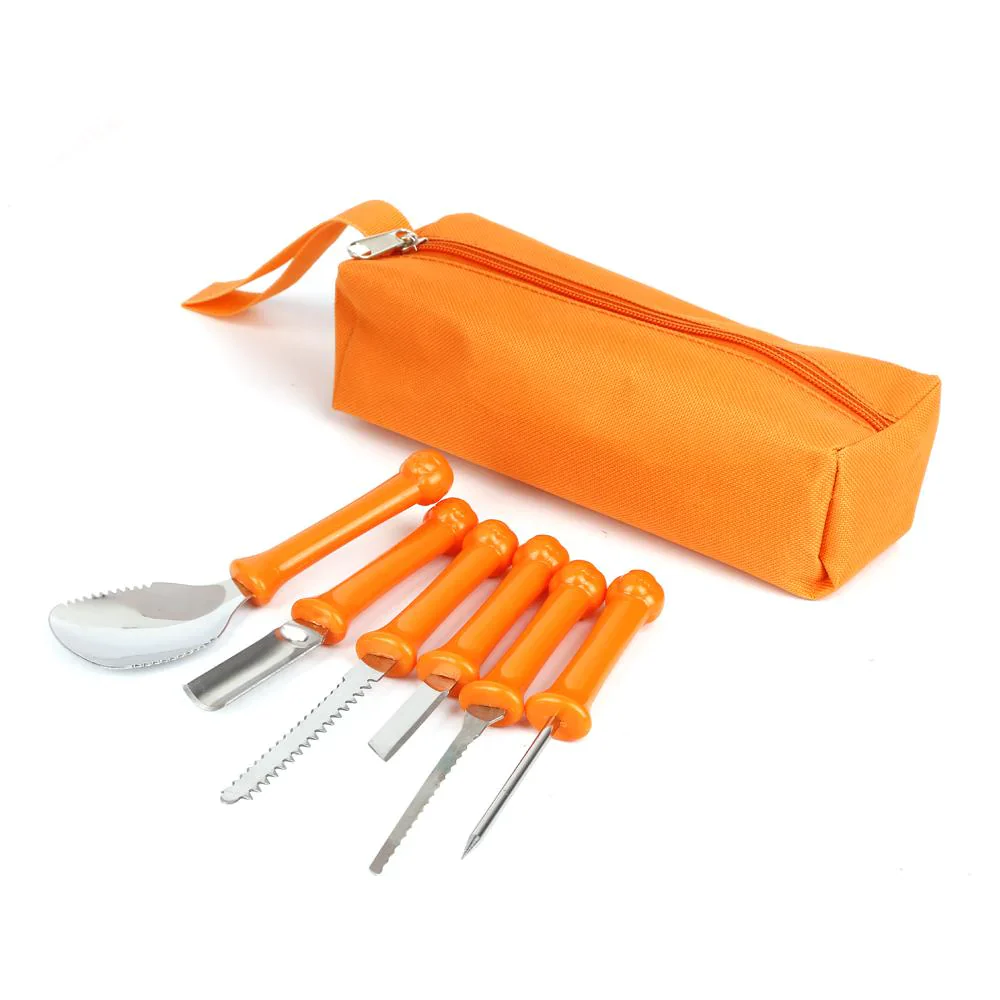 HULIANFU New 7 Piece Halloween Pumpkin Carving Tools Halloween Kids Pumpkin Carving Hand Tool Set Adults Professional Pumpkin Carving Kit - Deanwangkt