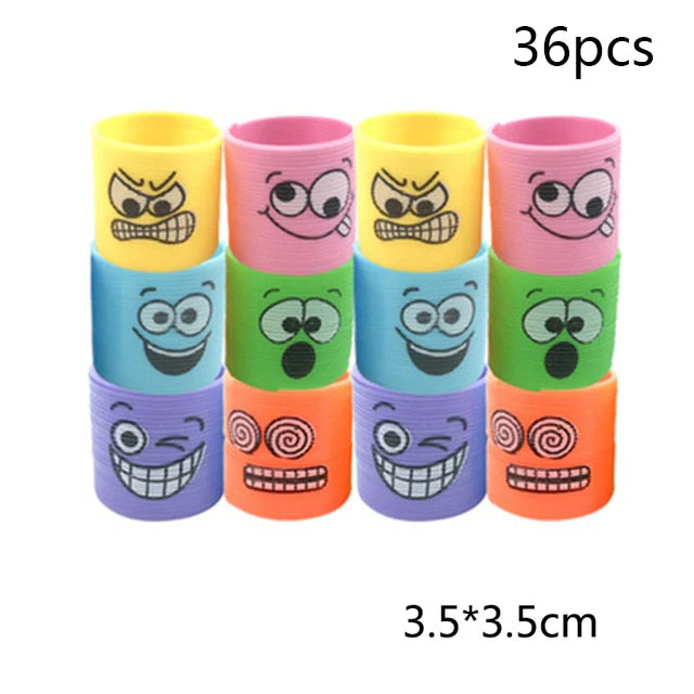 HULIANFU Rainbow Magic Spring, 10Pcs Colorful Rainbow Neon Plastic Spring Toys, Party Supplies Boys Girls Easter, Halloween Gift Toys - Deanwangkt