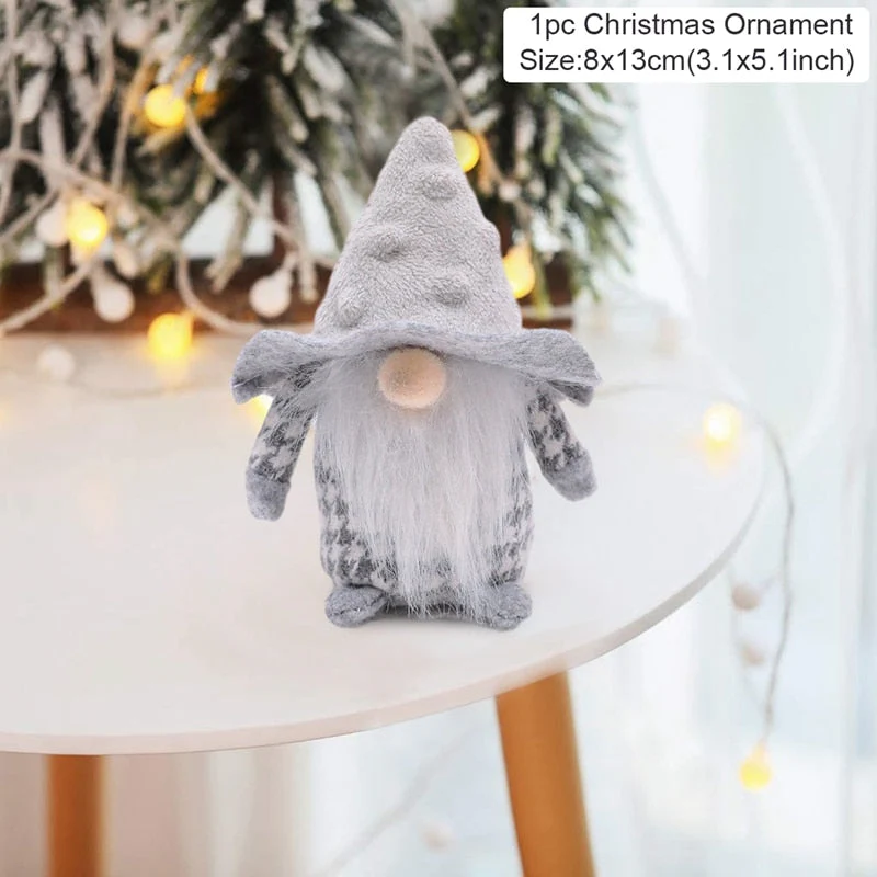 HULIANFU Santa Claus Christmas Doll Merry Christmas Decorations for Home Elk Christmas Ornaments Xmas Tree Decor  Navidad Natal Gifts - Deanwangkt