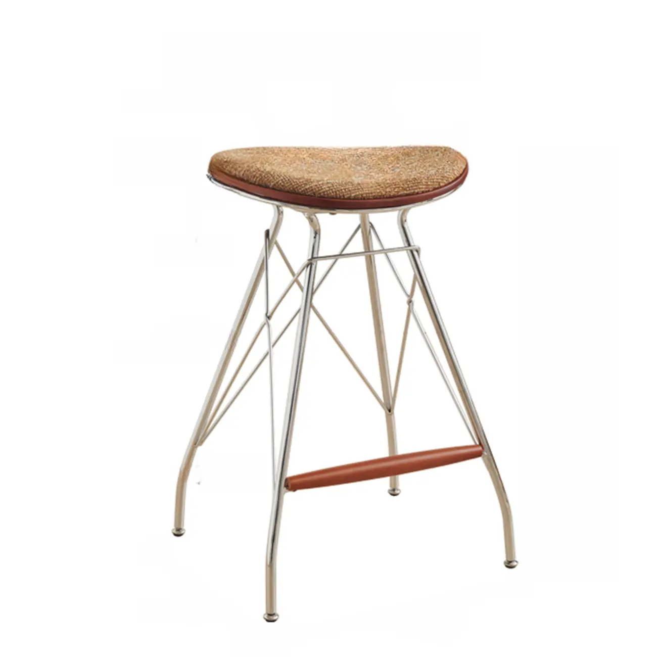 Adjustable Metal Frame Knitting Cushion Backless Bar Stool