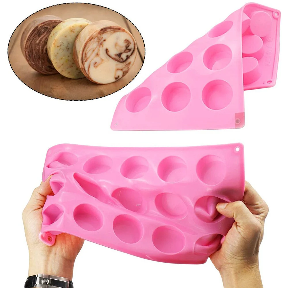 HULIANFU SILIKOLOVE Cylinder Silicone Soap Mold Round Silicone Molds for Handmade Soap Making, Lotion Bars, Bath Bombs, Chocolate, Cake - Deanwangkt