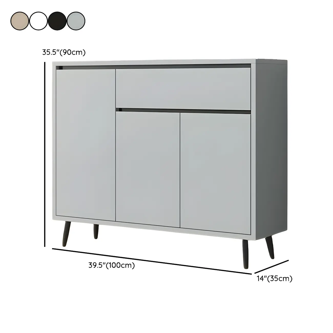 Modern Wooden Sideboard with Multi-Drawers and Cabinets