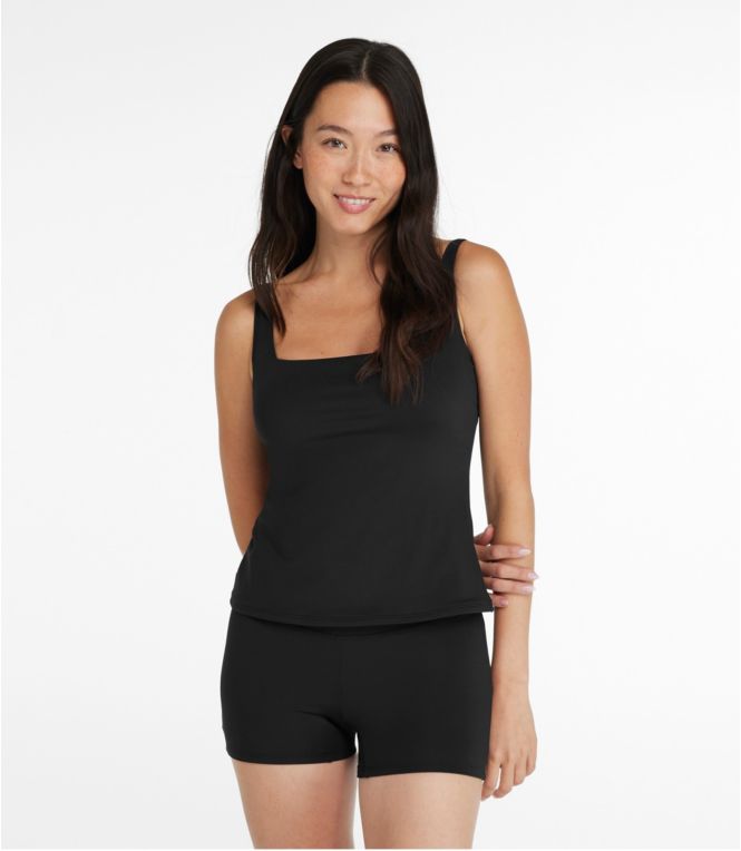 Women's New Currents Swimwear, Squareneck Tankini Top
