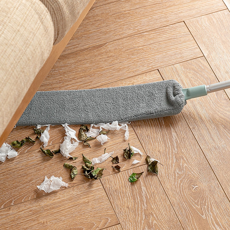 HULIANFU Long Handle Bedside Dust Brush Cleaner  Microfiber Duster Bed Bottom Gap Cleaning Brush Sweeper Household Cleaning Tools - Deanwangkt