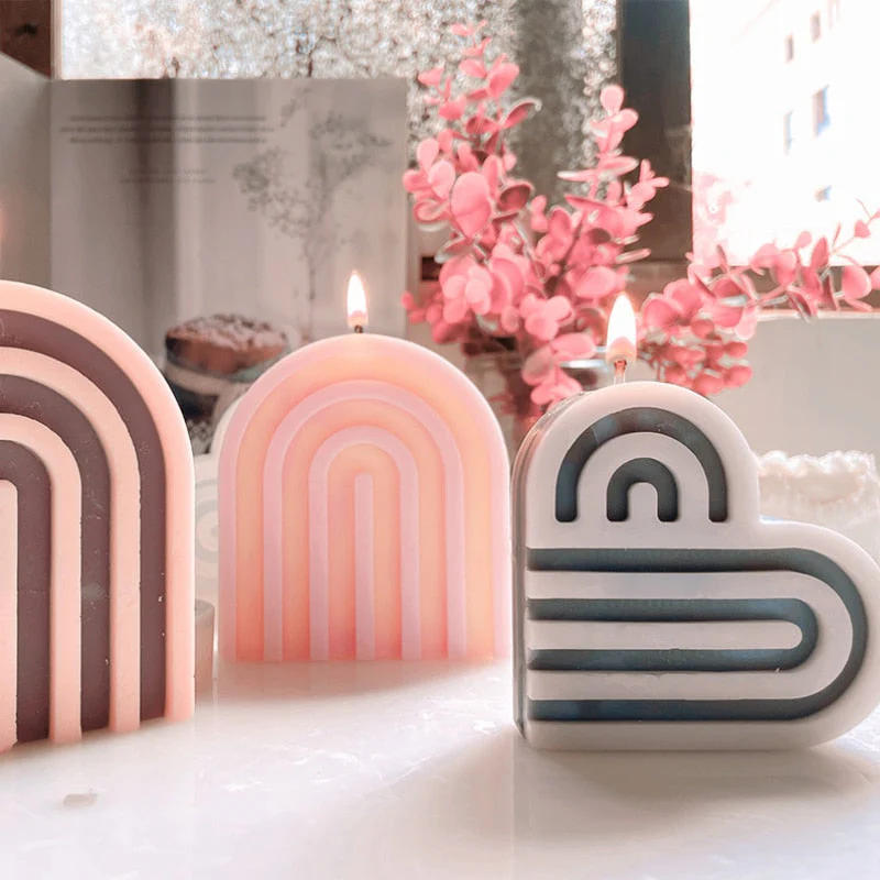 HULIANFU U Shape Scented Candle Mold Food Grade Silicone Mold DIY 3D Aromatherapy Candle Mould  Candle Making Supplies Home Wedding Decor - Deanwangkt