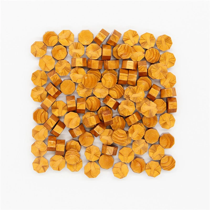 HULIANFU Sealing Wax Seal Stamp Wax Beads 100pcs for lovers craft happy new year gift Wedding invitation envelop gold stamper colorful - Deanwangkt